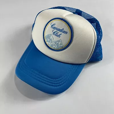 Canadian Club Whisky Blue/White Promo Merchandise Foam Trucker Mens Hat Cap • $14.99