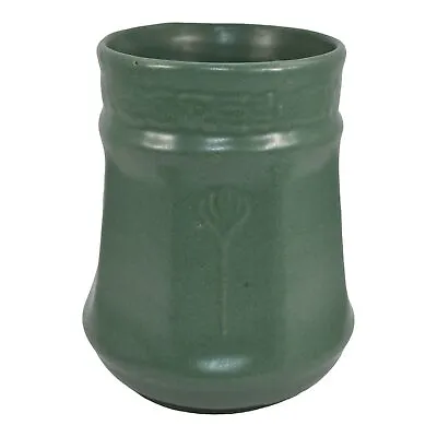 $175.50 • Buy Zanesville Stoneware Pottery 1930s Vintage Arts And Crafts Matte Green Vase 11