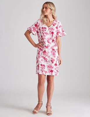 $23.44 • Buy Millers Short Sleeve Knee Length Dress With Frill Sleeve Womens Clothing