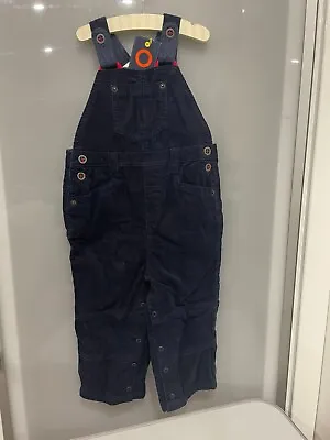 BNWT - JOHN LEWIS - Boy's Navy Cord Dungarees - Size 18-24 Months (RRP $37.99) • $18