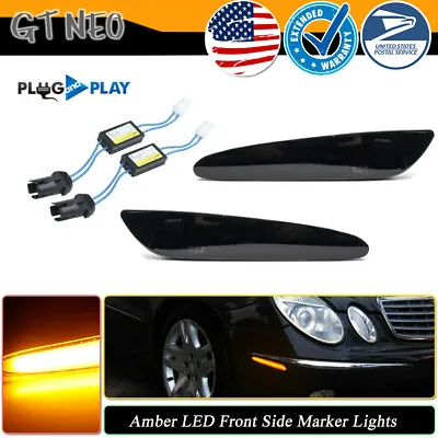 Smoked Led Side Marker Light For 03-06 Mercedes Benz W211 E-Class E500 E55 AMG • $29.99