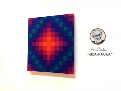 Vintage Verner Panton MIRA-RAUKA Multi Color Wall Art Board Fabric33cm×31cmJP • $377.52