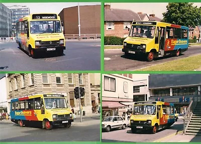 £4.25 • Buy 4 Sheffield Bus Photos ~ SYT Eager Beavers - ReeBur Renault S56 Minis - 1989-90
