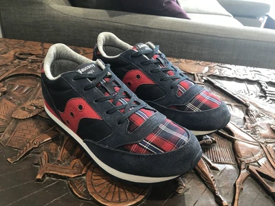 £17.50 • Buy Saucony Jazz Original Boys Trainers Sneakers UK Size 3 In Blue/Red Suede