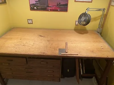 Hamilton Drafting Table Vintage Oak • $1500