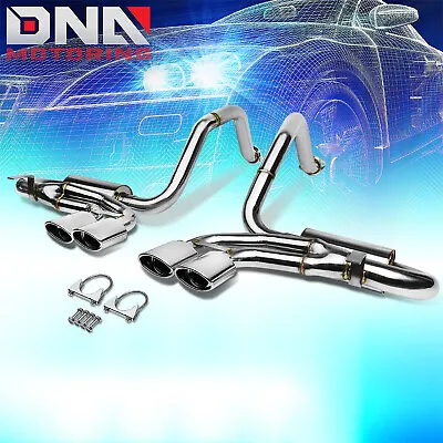 $336.98 • Buy For 97-04 Corvette C5/z06 Quad 4.25  Oval Tip Stainless Exhaust Catback System