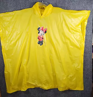 Vintage Disney Minnie Mouse Rain Poncho Adult One Size Fits All Waterproof Vinyl • $8.50