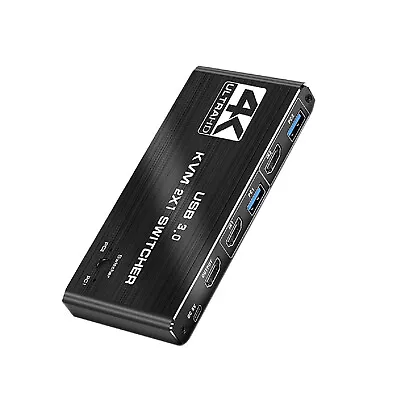 2 In 1 Out 4K Dual Monitor HDMI 2.0 KVM USB Switch USB 3.0 KVM Switch • $29.99