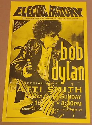 $124.50 • Buy BOB DYLAN / PATTI SMITH Original 1995 Concert Poster - Philadelphia