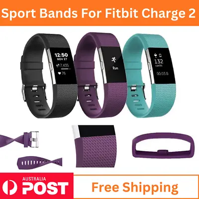 Silicone Wrist Bands Fitbit Charge 2 Replacement Sports Strap Wristband Bracelet • $5.15