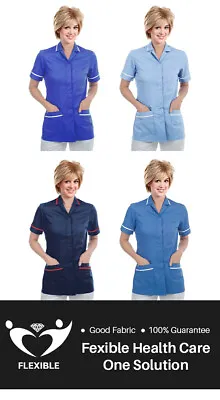 Flexible Healthcare Hospitality Carers Top Staff Nurses Tunic Doctors Uniform UK • £9.99