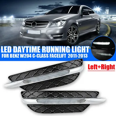 LED DRL Daytime Running Fog Light For Mercedes Benz W204 C250 C300 C350 2011-13 • $62.69