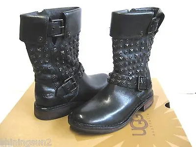 Ugg Conor Studs Women Boots Leather Black Us 5 /uk 3.5 /eu 36 /jp 22 • $109.99