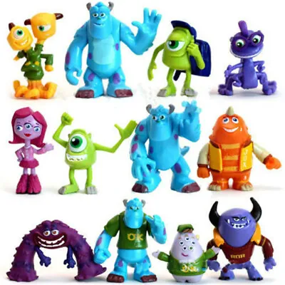 12Pcs Monsters University Mike Sully Monsters Inc Action Figure Kids Gifts Toy • £11.99