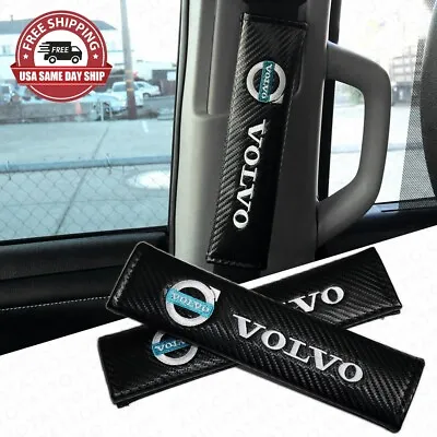 Volvo Sport Carbon Car Seat Belt Cover Safety Shoulder Strap Cushion Pad Harness • $12.99