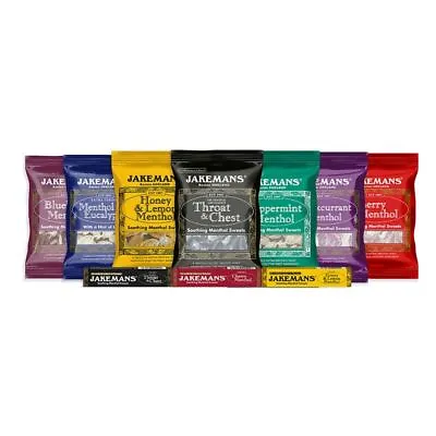 Jakemans Throat And Chest Menthol Sweets ( Flavours) 73g Bag Or Stick Pack • £2.50