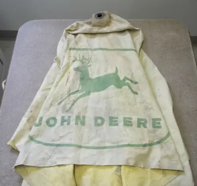 $130 • Buy John Deere Tractor Umbrella With 4 Legged Deer 1950's JD Umbrella Green Letters