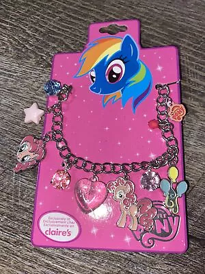 Claire’s My Little Pony Pinkie Pie Charm Necklace Star Balloon Heart Rhinestone  • $24.99