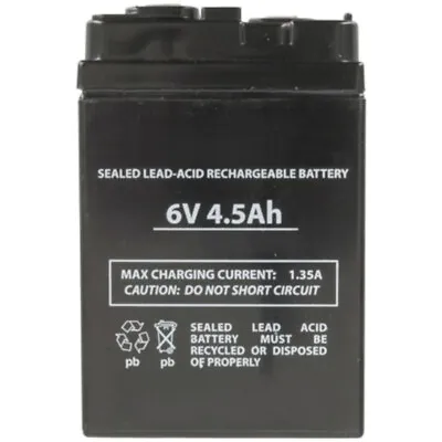 6V 4.5Ah Spring Terminal Sealed Lead Acid Battery To Suit Rechargeable Fans • $39.90