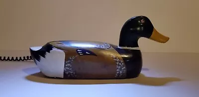 TeleMania Wooden Mallard Duck Wood Phone 80s Vintage Tested Working Condition • $60