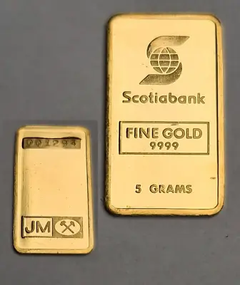 Scotiabank JM Johnson Matthey 5 Grams Gold Bar S/N 001294 • $614.72