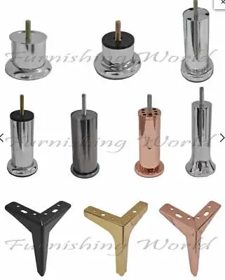 4x Uk Furniture Metal Replacement Legs For Sofa Chair Cabinet Stool Bed B Price • £8.54