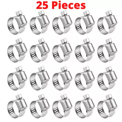 $14.38 • Buy Micro Hose Clamps Reliable Small Fuel Line Air Vacuum Heavy Duty Steel Size 4