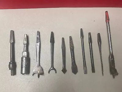 10 Vintage Hand Brace Specialty Bits / Tools Stearns Irwin Flexco Hilger • $9.99
