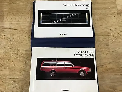 🇸🇪 1992 Volvo 240 All Models Oem Owners Manual & Warranty Book + Case Nice • $24.77