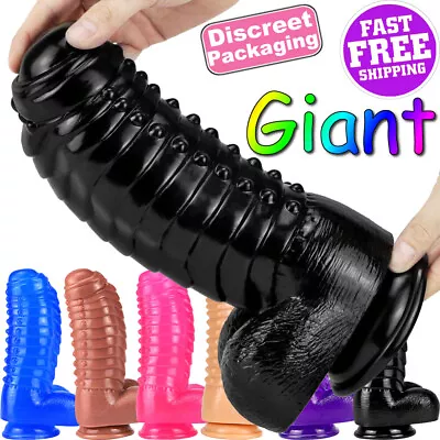 11.8  Big Boy Huge Large Dildo Anal Plug Suction Cup FAT Dong Scaled XXL Sex Toy • $89.75