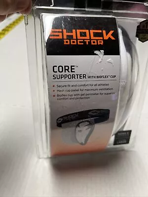 Shock Doctor Core Athletic Supporter With Bio-Flex Cup - White Waist 30-32 Cup L • $22