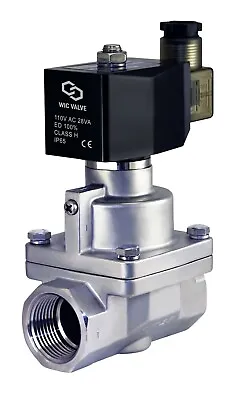 $185.99 • Buy 1  Inch High Pressure Stainless Steam Solenoid Valve Normally Closed 110V AC 