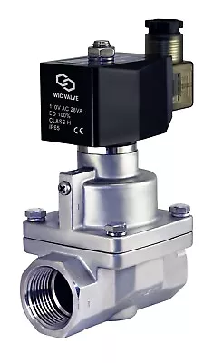 1  Inch High Pressure Stainless Steam Solenoid Valve Normally Closed 110V AC  • $185.99