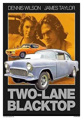 Vintage Reproduction Racing Poster 2 Lane Blacktop • $9.99