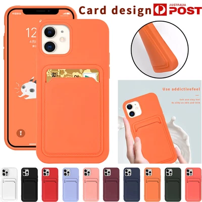 $7.99 • Buy Case For IPhone 14 13 12 11 Pro Max Mini XS XR 7 8 Card Holder Wallet Back Cover