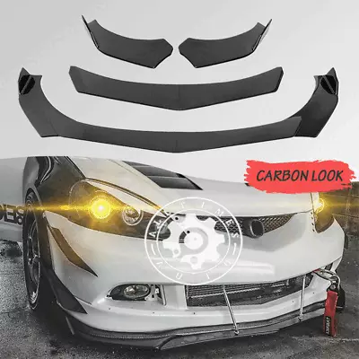 For Acura Integra Front Bumper Lip Spoiler Carbon Fiber Look DIY Paint Capable • $49.95