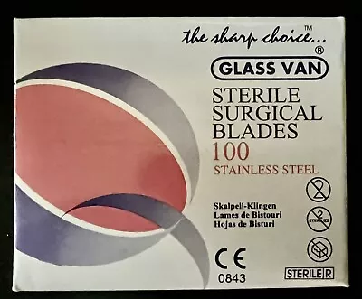 Myco GlassVan Stainless Surgery Blade Surgical #12B Sterile 100/Bx 3001T-12B • $19.95