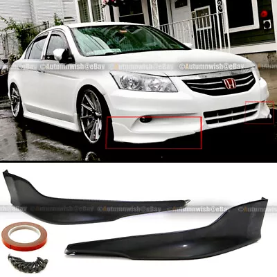 Fit 11 12 Honda Accord 4DR OE Style Unpainted Front Bumper Lip Spoiler Aprons  • $45.99