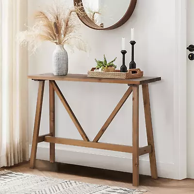 43  Farmhouse Solid Wood Console Tables Rustic Hallway Table Solid Firwood Sof • $148.88