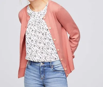 $18.50 • Buy NWT! LOFT Pink Blue Black Yellow White Blouson Cardigan Sweater Sz XS S M L XL
