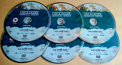 Law & Order: Criminal Intent Series 5 DVD 6 Discs R2 Cert 15 DISCS ONLY! • £10