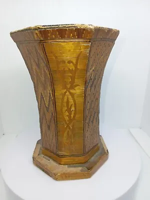 Rare Antique 19th Century Napoleonic Prisoner Of War Octagonal Straw Work Vase • £195
