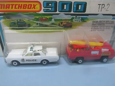 Matchbox Superfast  TP-2 59B Police Car White & 22C Blaze ERROR EXTRA LABEL  • $9.99