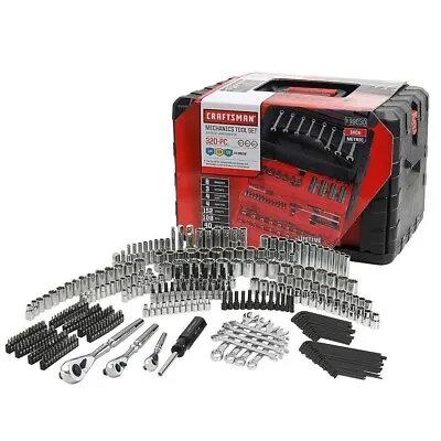 Craftsman 320 Piece Mechanics Tool Set With Case Wrenches SAE Metric 230 450 NEW • $199.82