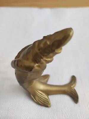 Vintage Shark In Tuxedo Gold Metal Figurine.  • $20