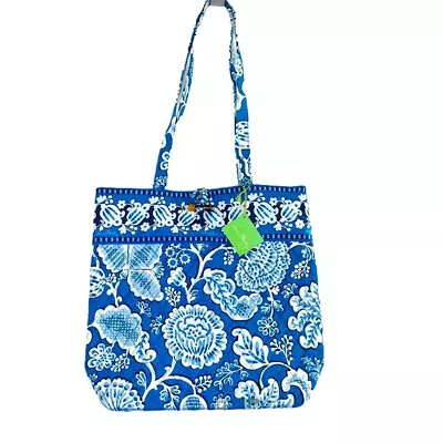 NWT VERA BRADLEY BLUE LAGOON Large TOTE • $46