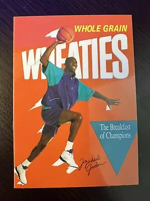 1990 MICHAEL JORDAN Wheaties The Breakfast Of Champions Promo Card -  Bulls HOF • $3.98