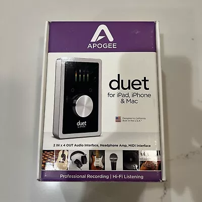 Apogee Duet USB Audio Interface For IOS Mac - Silver/Black • $199.99