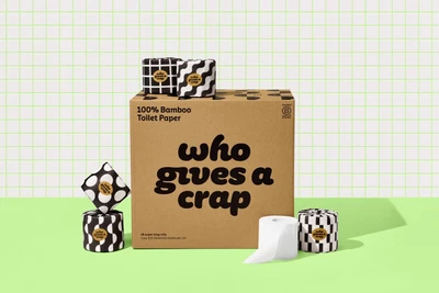 $44 • Buy WHO GIVES A CRAP Premium 100% Bamboo Toilet Paper Double Length 48 