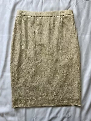 St. John Women’s Gold Shimmer Pencil Skirt Size 8 EXCELLENT • $69.99